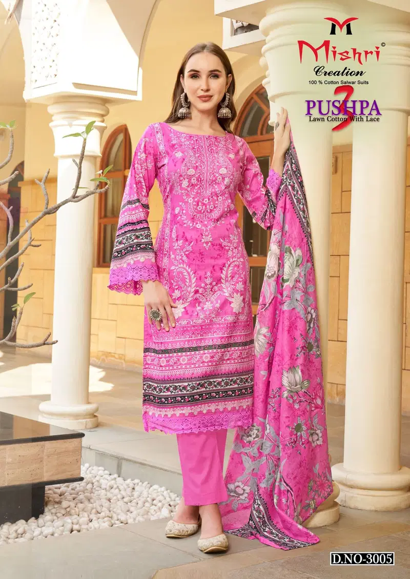 Pushpa 3 by Mishri 3 Lawn Cotton Printed Dress Material Collection
